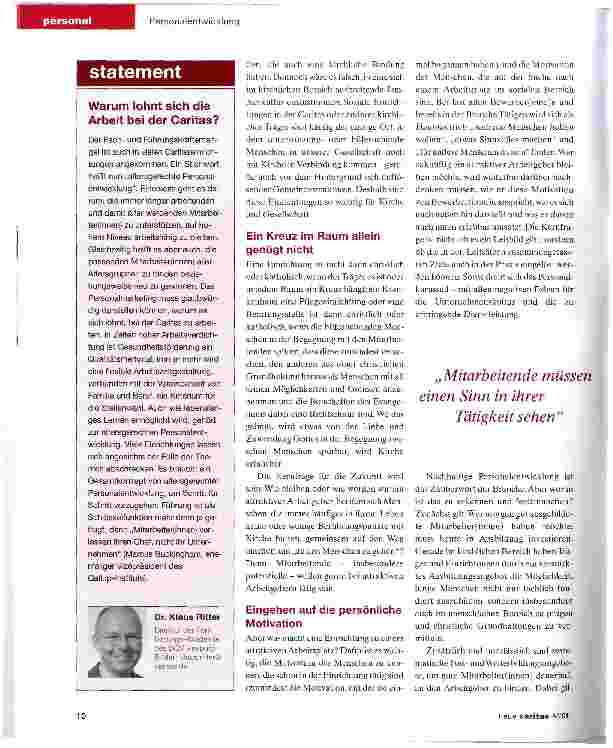 Vorschauseite 2: Mitarbeitern Mehrwert bietenWie kirchliche Träger in schwierigen Zeiten Mitarbeiter finden und binden können.