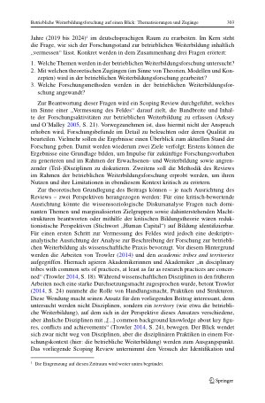 Vorschauseite 3: Betriebliche Weiterbildungsforschung auf einen Blick: Thematisierungen und Zugänge