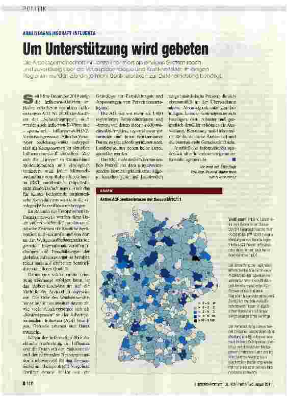 Vorschauseite 1: ARBEITSGEMEINSCHAFT INFLUENZAUm Unterstützung wird gebeten