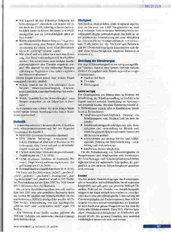 Vorschauseite 2: Früherkennung von Schwerhörigkeiten im Neugeborenenund Säuglingsalter