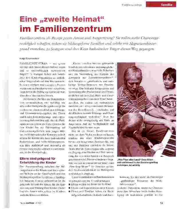 Vorschauseite 1: Eine „zweite Heimat im Familienzentrum