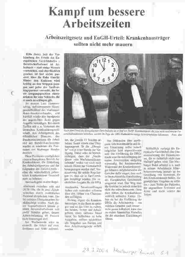 Vorschauseite 1: Kampf um bessere Arbeitszeiten