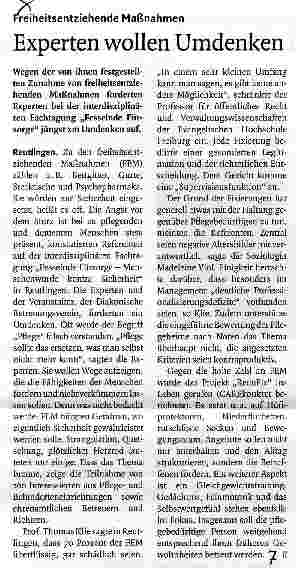 Vorschauseite 1: Experten wollen Umdenken