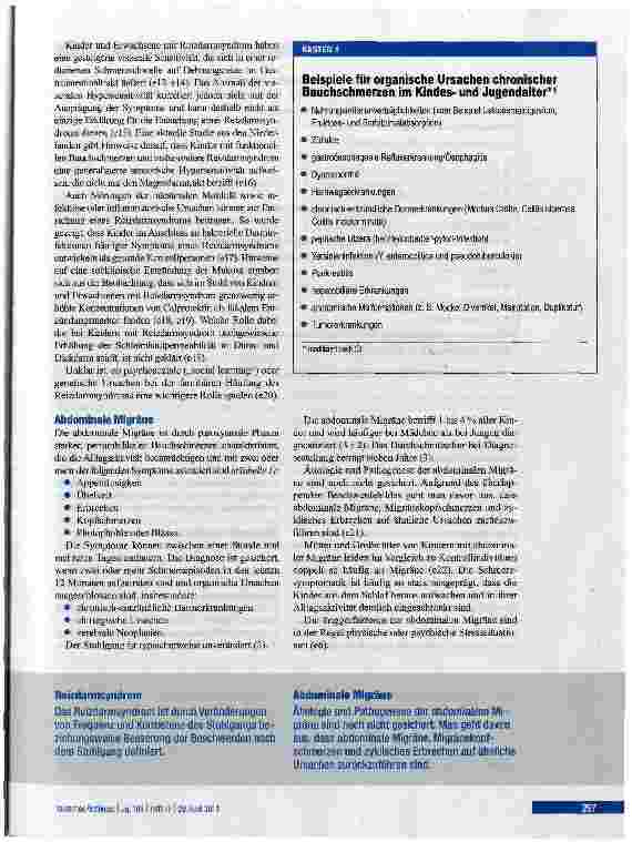 Vorschauseite 3: Chronische Bauchschmerzen bei Kindern und Jugendlichen