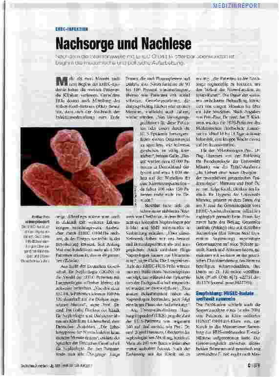 Vorschauseite 1: Nachsorge und Nachlese