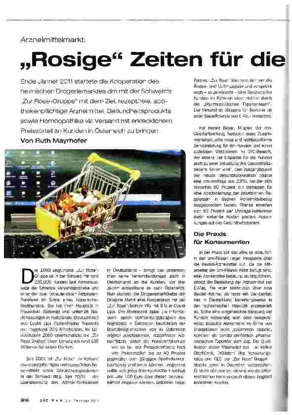 Vorschauseite 1: „Rosige Zeiten für die für die Selbstmedikation?