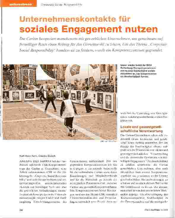 Vorschauseite 1: Unternehmenskontakte für soziales Engagement nutzen