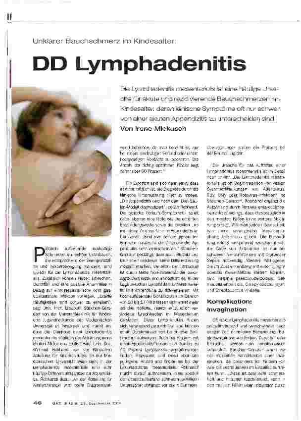 Vorschauseite 1: DD Lymphadenitis