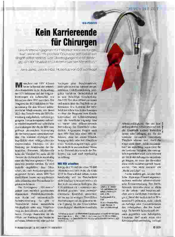 Vorschauseite 1: Kein Karriereende für Chirurgen