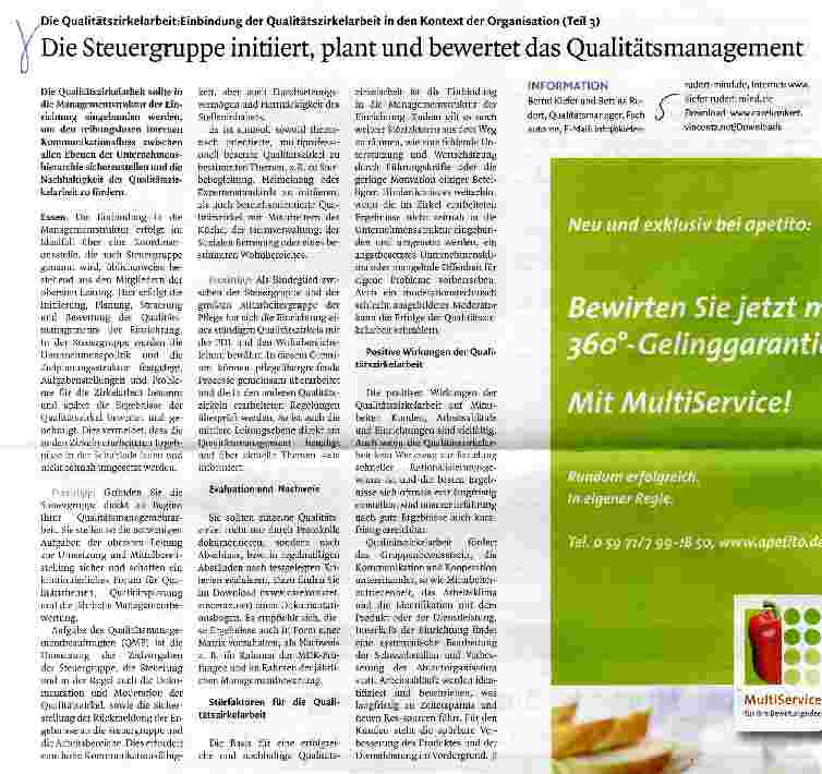Vorschauseite 1: Die Steuergruppe initiiert, plant und bewertet das Qualitätsmanagement