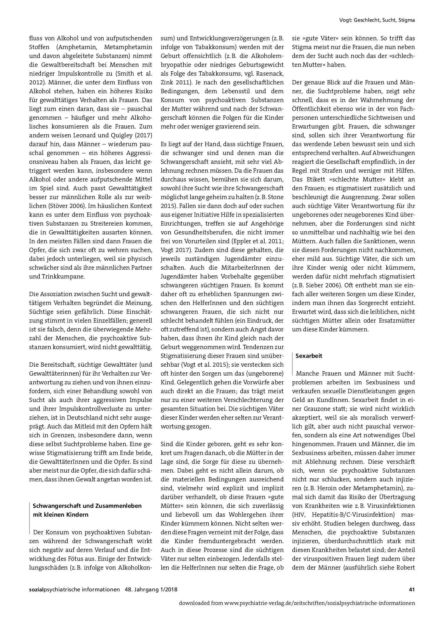 Vorschauseite 2: Geschlecht, Sucht, Stigma. Unterschiede zwischen den Geschlechtern