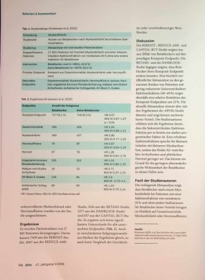 Vorschauseite 2: Kein Vorteil für Betablocker nach Herzinfarkt bei erhaltener Ejektionsfraktion