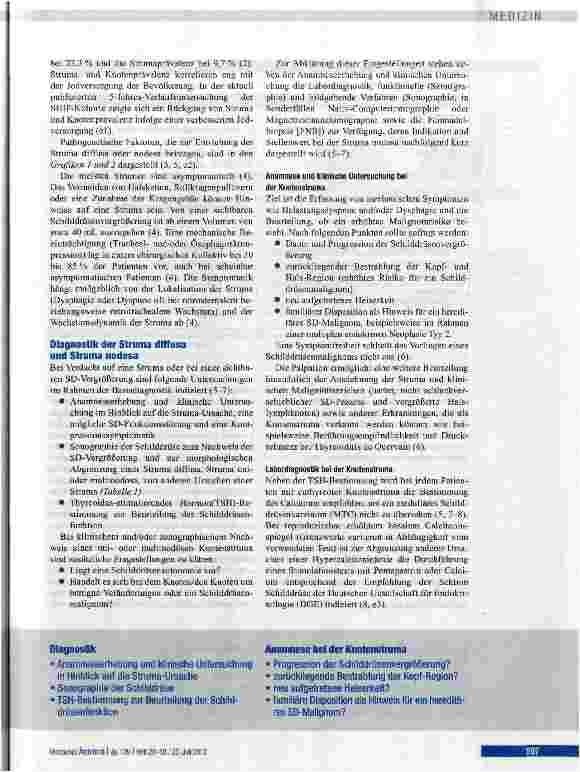 Vorschauseite 2: Euthyreote Struma mit und ohne Knoten - Diagnostik und Therapie
