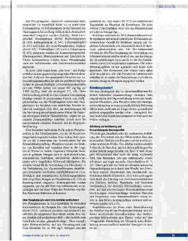 Vorschauseite 5: Gesundheitsrisiko durch Phosphatzusätze in Nahrungsmitteln