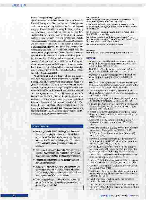 Vorschauseite 6: Gesundheitsrisiko durch Phosphatzusätze in Nahrungsmitteln