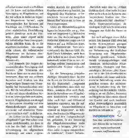 Vorschauseite 2: Versorgungslücken bei Pflegebedürftigen