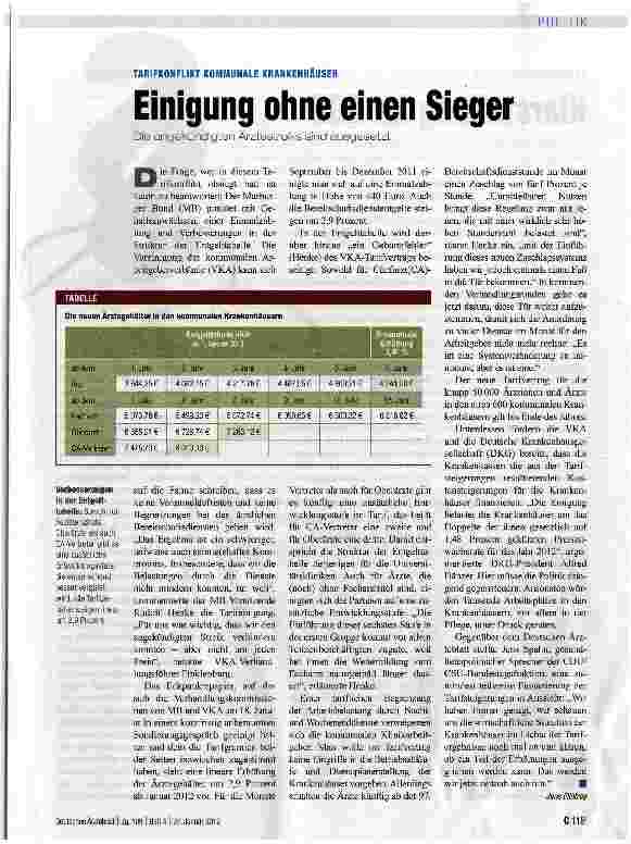 Vorschauseite 1: Einigung ohne einen Sieger
