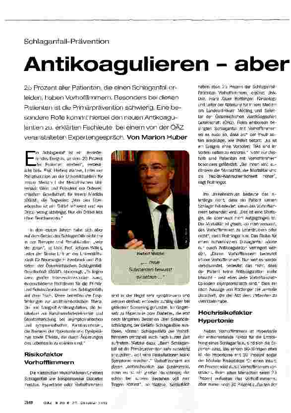 Vorschauseite 1: Antikoagulieren - aber richtig!