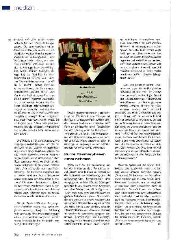 Vorschauseite 3: Antikoagulieren - aber richtig!