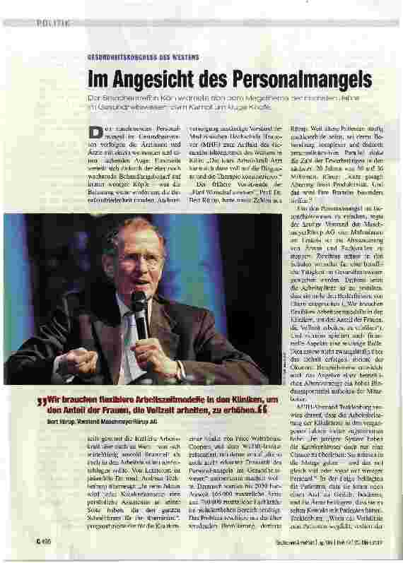 Vorschauseite 1: Im Angesicht des Personalmangels