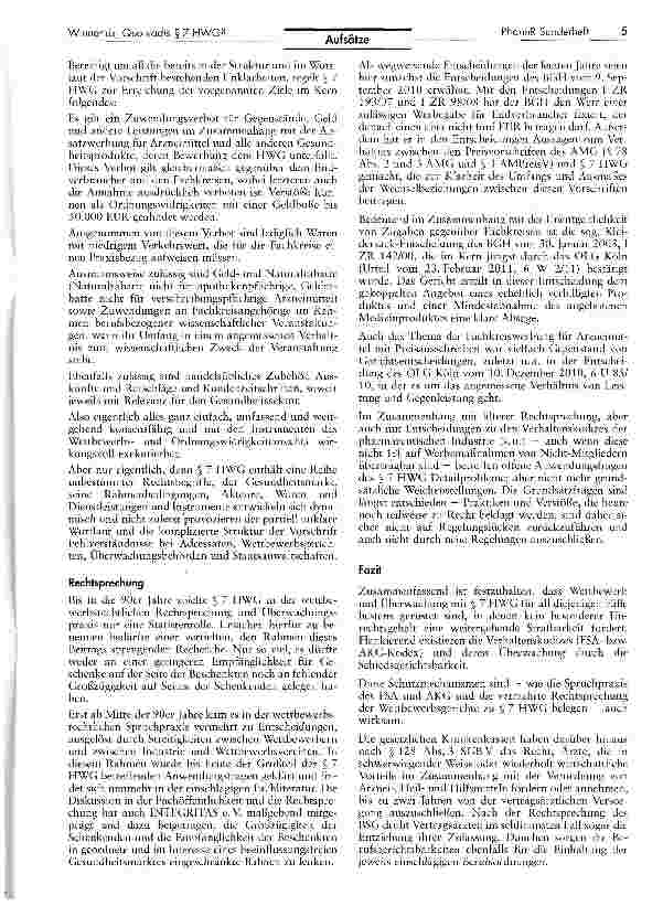 Vorschauseite 2: Quo vadis § 7 HWG?