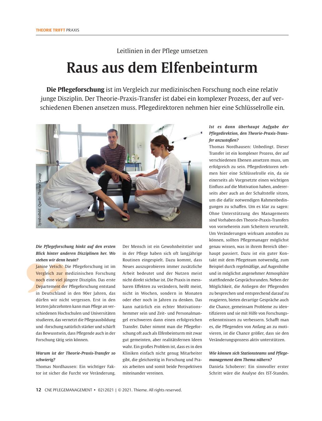 Vorschauseite 1: Raus aus dem Elfenbeinturm