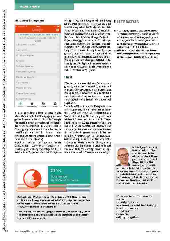 Vorschauseite 3: Digital unterstützte Nachsorge in der Stottertherapie