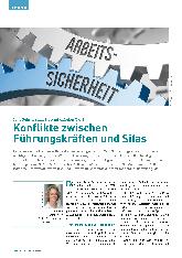 Vorschauseite 1: Serie Führung und Präventionskultur Teil 2 Konflikte zwischen Führungskräften und Sifas