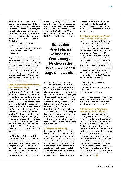 Vorschauseite 2: Die Versorgung von chronischen und schwer heilenden Wunden