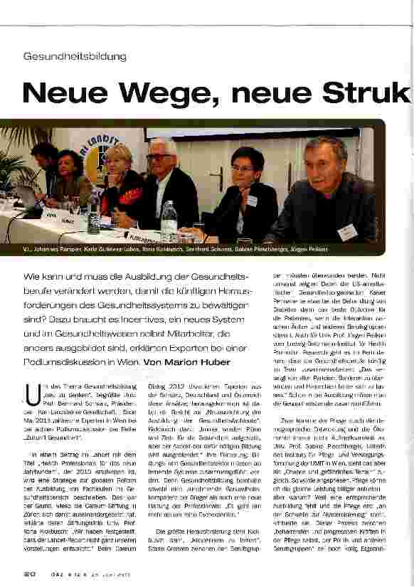 Vorschauseite 1: Neue Wege, neue Strukturen