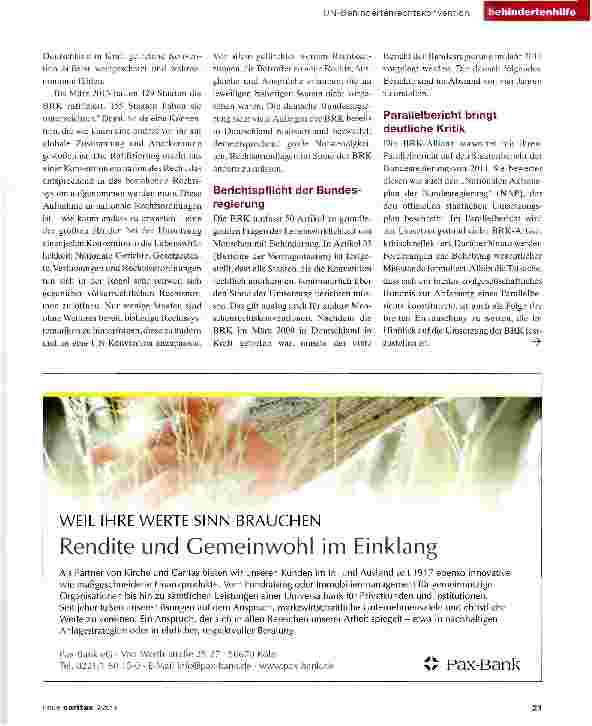 Vorschauseite 2: Parallelbericht der Zivilgesellschaft kündet von Enttäuschung