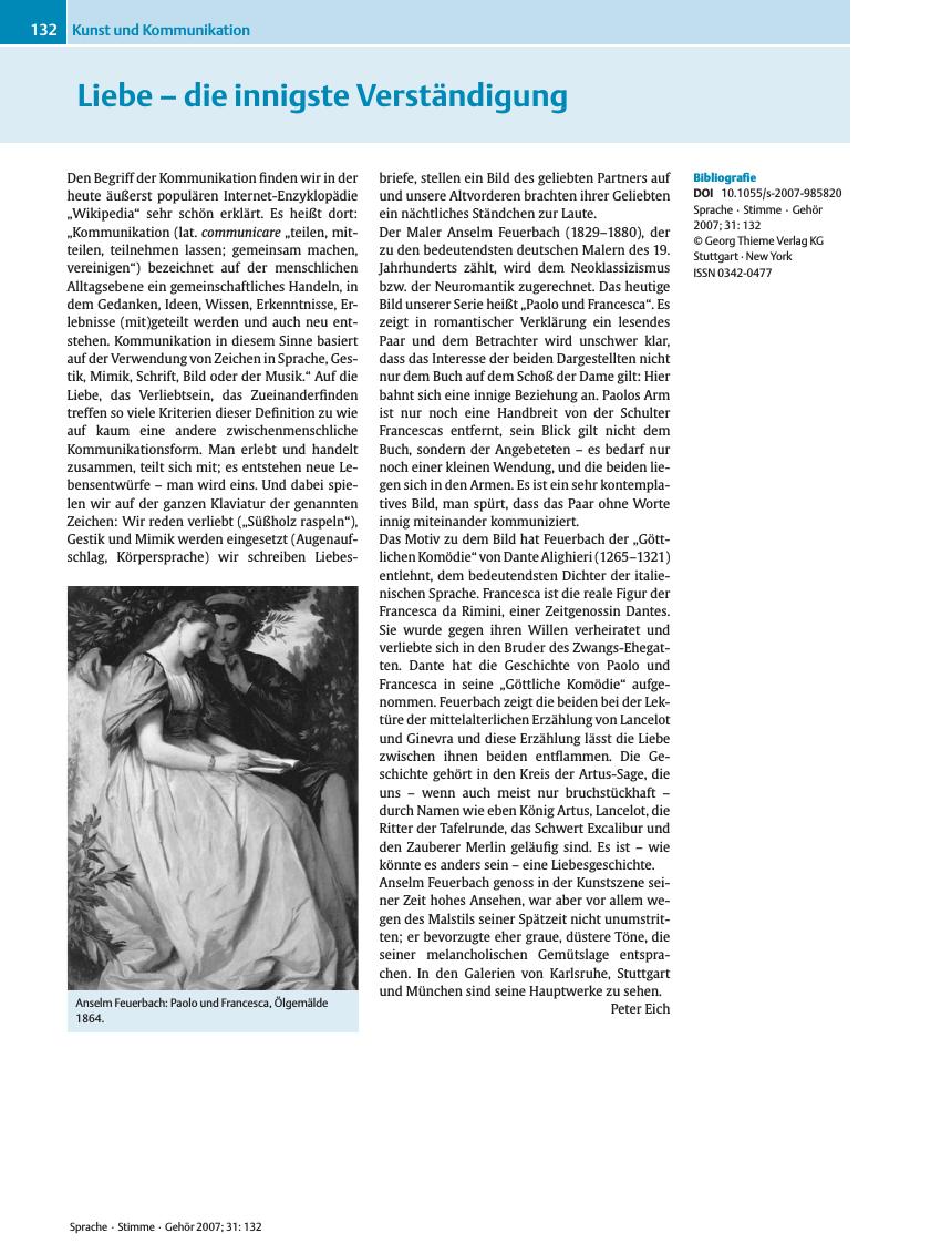 Vorschauseite 1: Liebe - die innigste Verständigung