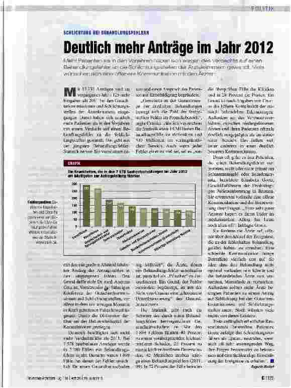 Vorschauseite 1: Deutlich mehr Anträge im Jahr 2012