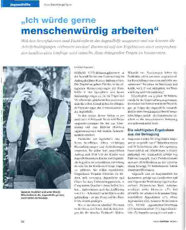 Vorschauseite 1: „Ich würde gerne menschenwürdig arbeiten