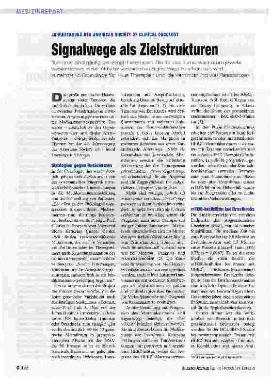 Vorschauseite 1: Signalwege als Zielstrukturen