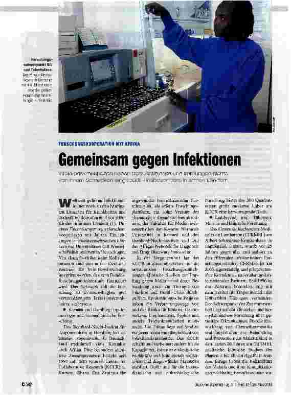 Vorschauseite 1: Gemeinsam gegen Infektionen