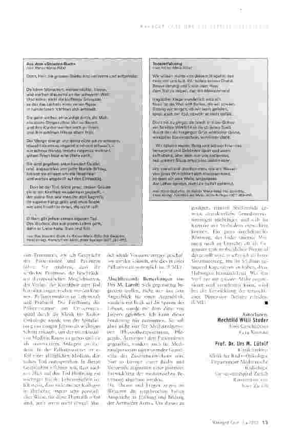 Vorschauseite 3: Sterben als Thema in der Ärzteausbildung