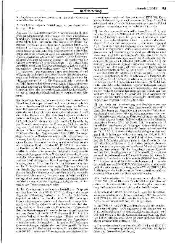Vorschauseite 2: Kräutermischungen fallen in den Anwendungsbereich des AMGAMG 5 2 I 1 Nr. 2a, $ 5