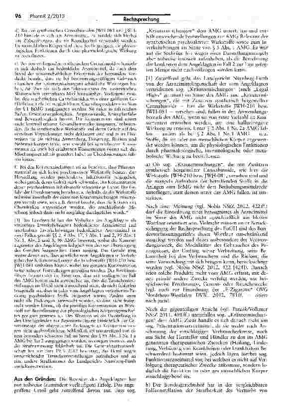 Vorschauseite 3: Kräutermischungen fallen in den Anwendungsbereich des AMGAMG 5 2 I 1 Nr. 2a, $ 5