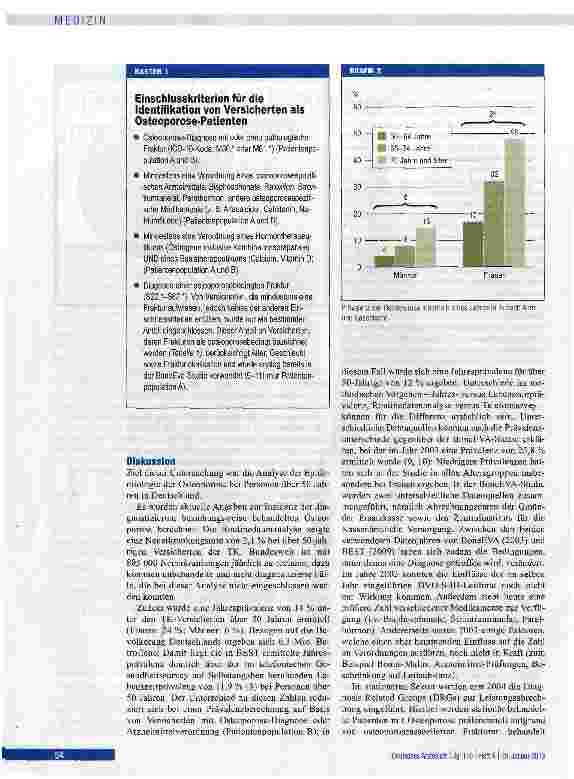 Vorschauseite 3: Epidemiologie der Osteoporose: Bone Evaluation Study