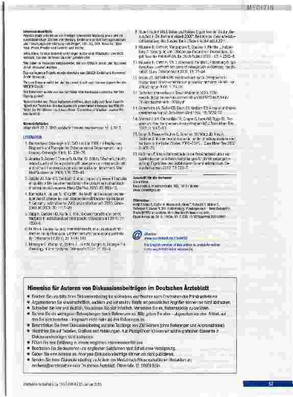 Vorschauseite 6: Epidemiologie der Osteoporose: Bone Evaluation Study
