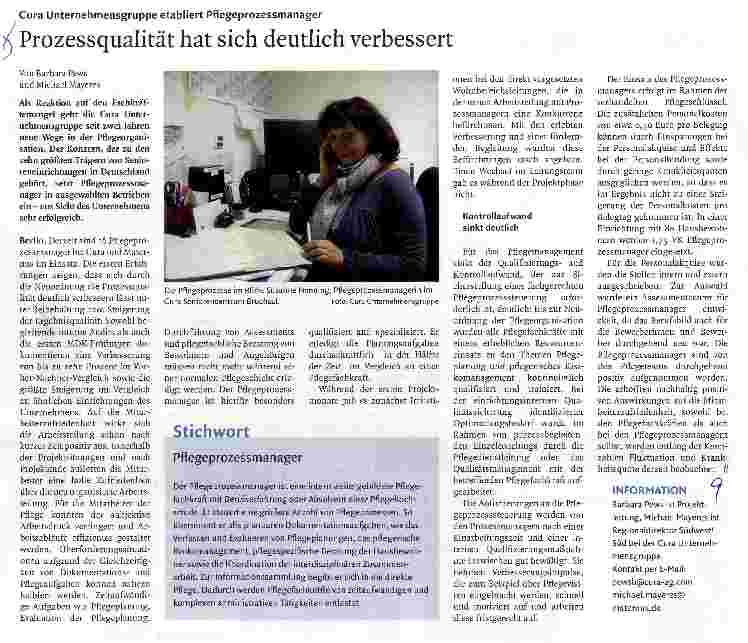 Vorschauseite 1: Prozessqualität hat sich deutlich verbessert