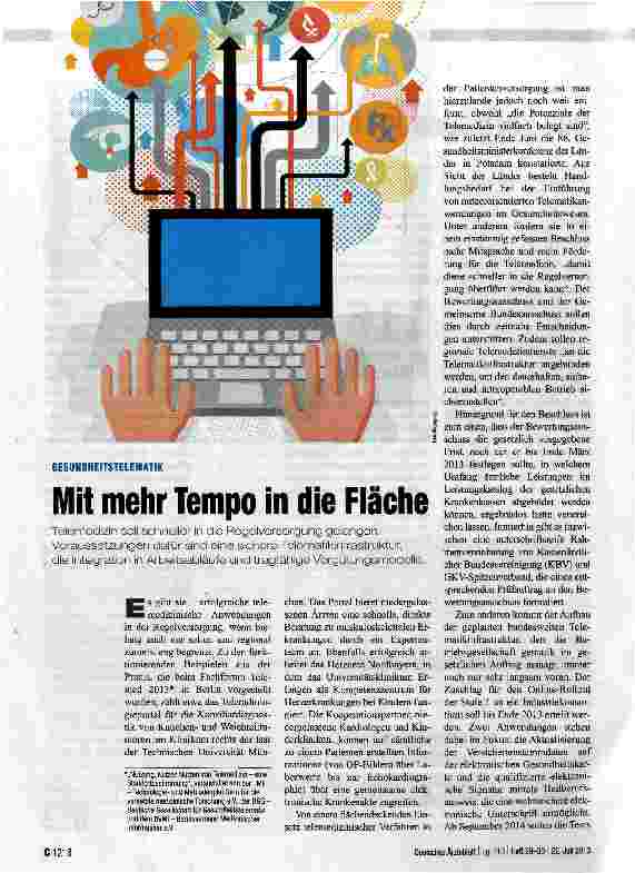 Vorschauseite 1: Mit mehr Tempo in die Fläche