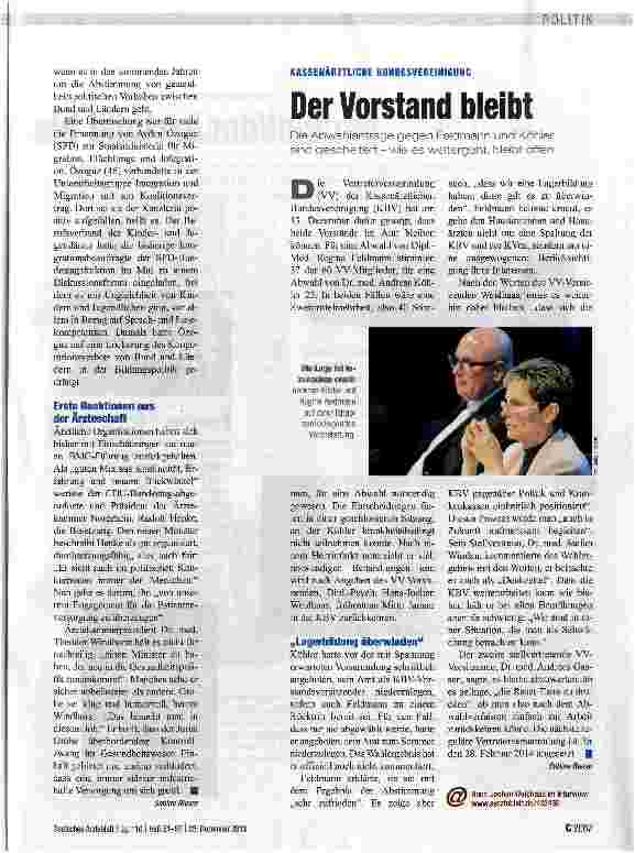 Vorschauseite 3: Bahre Nachfolger ist eine Überraschung