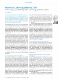 Vorschauseite 1: Maximale Lebensqualität als Ziel? Krebsversorgung ganzheitlich gestalten und Versorgungseffizienz erhöhen