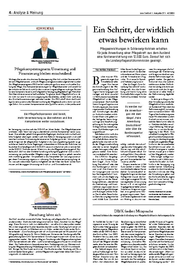 Vorschauseite 1: Ein Schritt, der wirklich etwas bewirken kann