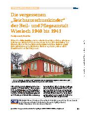 Vorschauseite 1: Die vergessenen „Reichsausschusskinder“ der Heilund Pflegeanstalt Wiesloch 1940 bis 1941