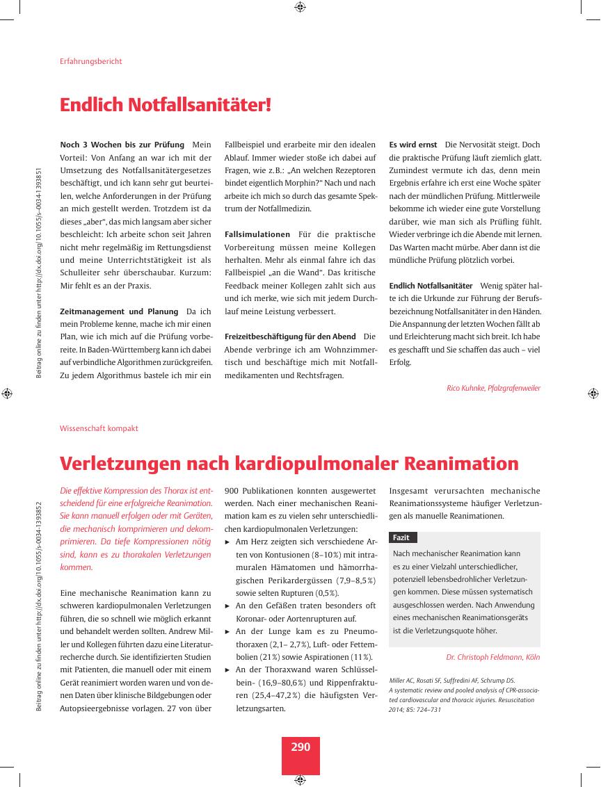 Vorschauseite 1: Endlich Notfallsanitäter!