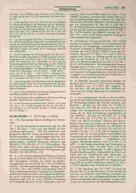 Vorschauseite 2: Verfassungsmäßigkeit der Blankettstrafvorschrift im Lebensmittelund Futtermittelgesetzbuch