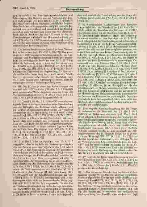 Vorschauseite 3: Verfassungsmäßigkeit der Blankettstrafvorschrift im Lebensmittelund Futtermittelgesetzbuch